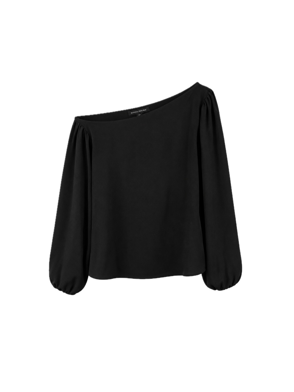 Banana Republic One-Shoulder Blouse - Black, Size S